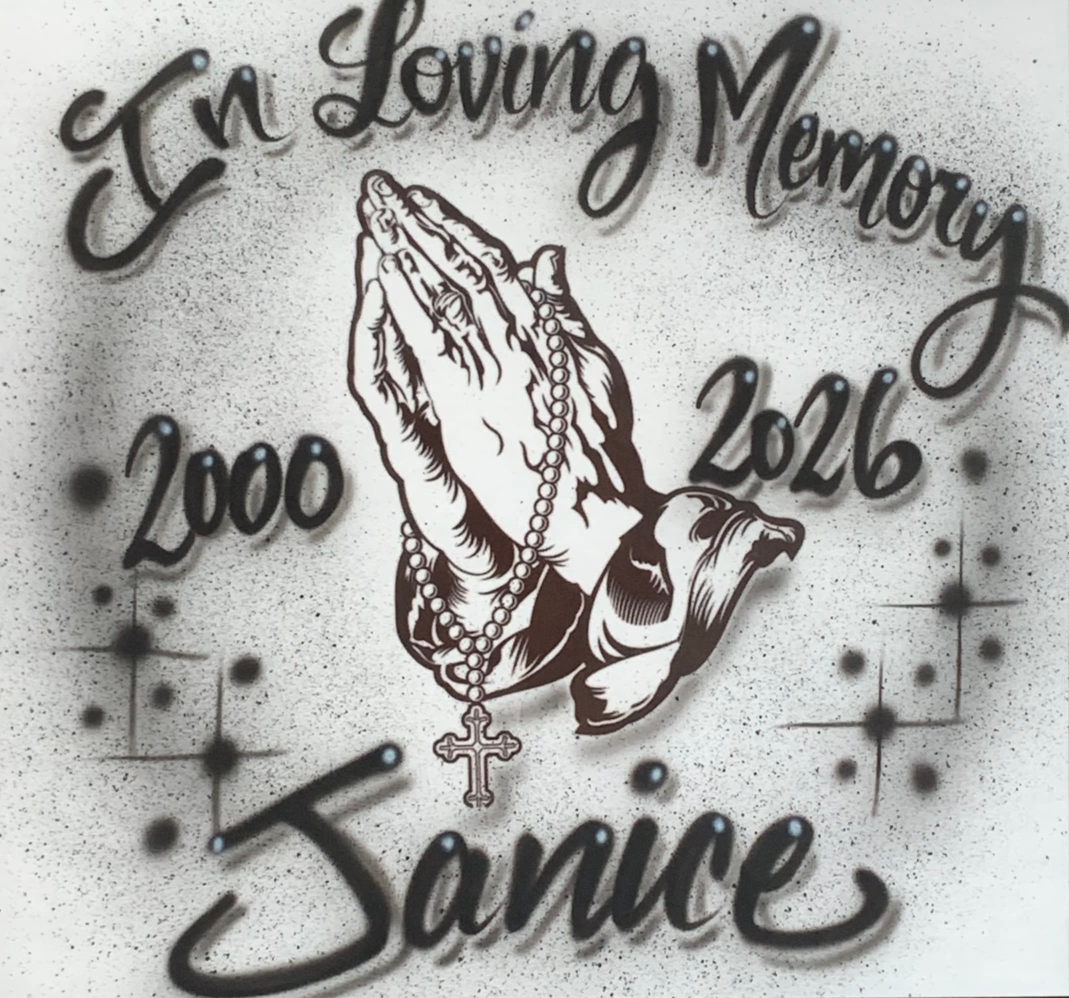 In Loving Memory airbrush design